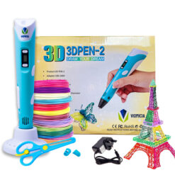 3D Pen with LCD Display 3d Pen For Kids with 12 PLA Filaments 36 Meters (118 Feet), Adapter, Scissors, Holder, Finger Tips Protectors and Doodling Book. Best Gift For Kids